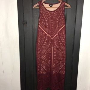 Burnout Bodycon Midi Dress